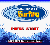 Ultimate Surfing title screen for GameBoy Color